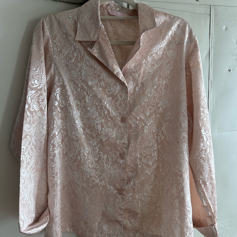 Victoria's Secret Light Pink Satin Pajama Set